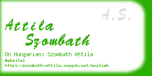 attila szombath business card